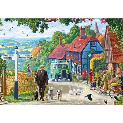 Sunday Village 1000 Piece Jigsaw Puzzle image number 2