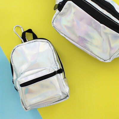 Silver Holographic Mini Backpack image number 3