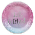 Ombre Foiled Plates - 6 Pack image number 1