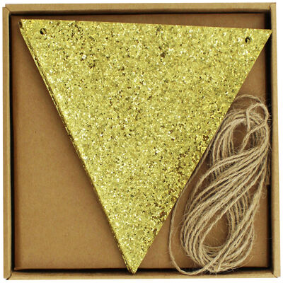 Make Your Own Gold Glitter Bunting image number 1