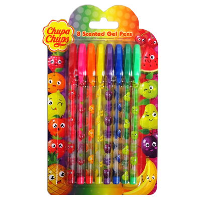Chupa Chups Fruit Scented Gel Pens: Pack of 8 image number 1
