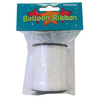 White Balloon Ribbon 25m x 5mm