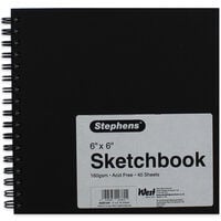 Stephens Spiral Sketch Book 6 x 6 Inch