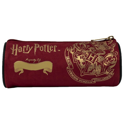 Harry Potter Hogwarts Crest Barrel Pencil Case image number 1