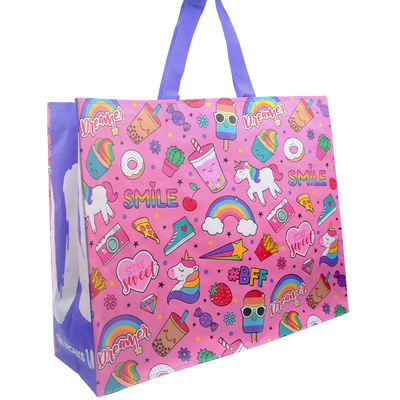 Pink Stickers Shopper Bag image number 2