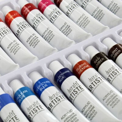 DoCrafts Artiste Acrylic Paint Set: Pack of 24 image number 3