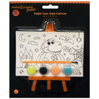 Halloween Paint Your Own Canvas: Dex the Dino image number 1