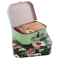 Botanical Storage Suitcases: Set of 3