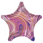 19 Inch Marble Purple Star Helium Balloon image number 1