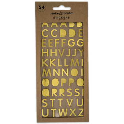 Gold Alphabet Stickers: Pack of 54 image number 1