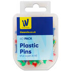 Works Essentials Plastic Pins: Pack of 60 image number 1