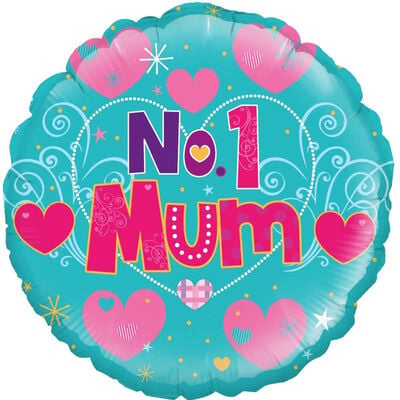 18 Inch No 1 Mum Foil Helium Balloon image number 1