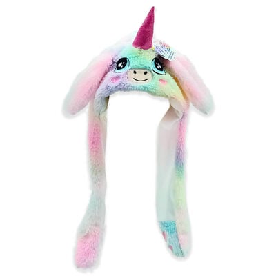 PlayWorks Hugs & Snugs Unicorn Plush Hat with Moving Ears image number 1