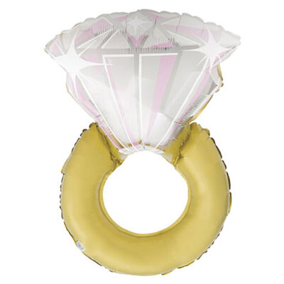 32 Inch Diamond Ring Helium Balloon image number 1