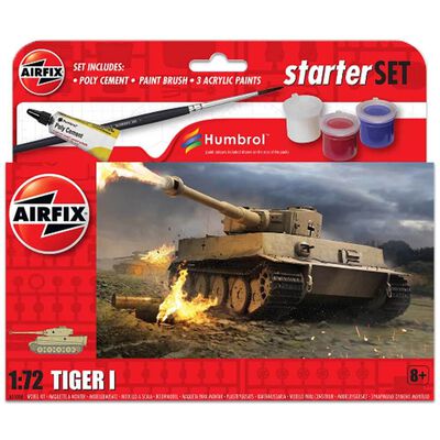Airfix Tiger I 1:72 Scale Model Starter Set image number 1