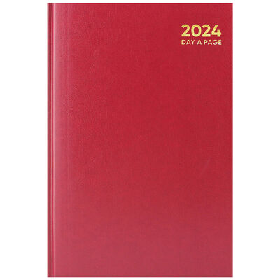 A4 2024 Hardcase Day a Page Diary: Red image number 1