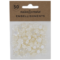 Cream Rose Embellishments: Pack of 50
