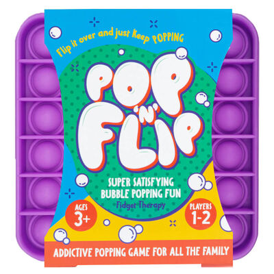 Pop ‘N’ Flip Bubble Popping Fidget Game: Assorted Plain Square image number 1