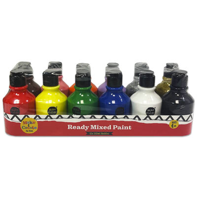 Kids Ready Mixed Paint Set: Pack of 12 image number 1