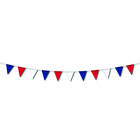 Red, White and Blue 25m Plastic Pennant Bunting image number 2