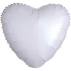 17 Inch White Heart Helium Balloon image number 1