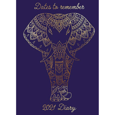 A5 Elephant 2021 Week To View Diary image number 1