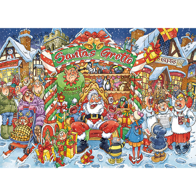 Wasgij Christmas 14 - Santa's Little Helpers! 500 Piece Jigsaw Puzzle image number 2