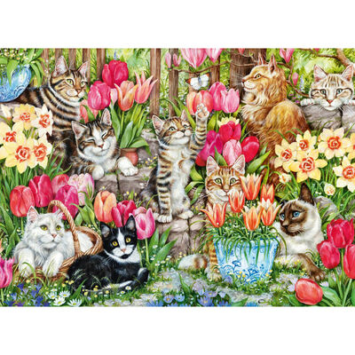 Spring Cats 500 Piece Jigsaw Puzzle image number 2