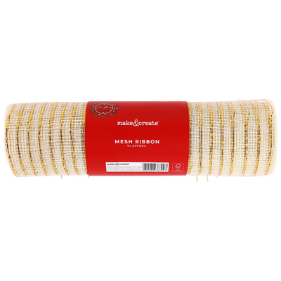 Gold Mesh Ribbon: 9m image number 1