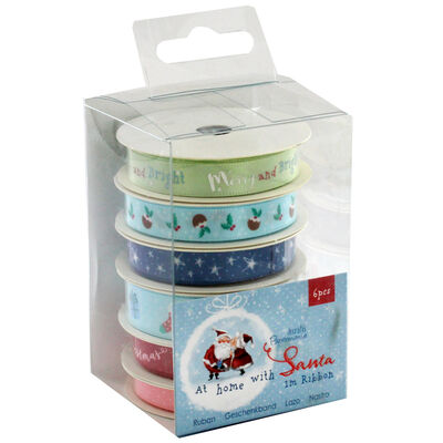 At Home with Santa 1m Ribbons - 6 Pack image number 1