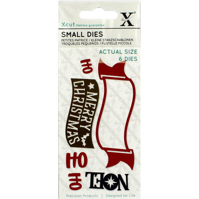 Xcut Festive Sentiments Metal Cutting Die Set image number 1