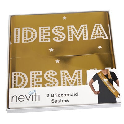 Gold Hen Do Bridesmaid Sashes - 2 Pack image number 3