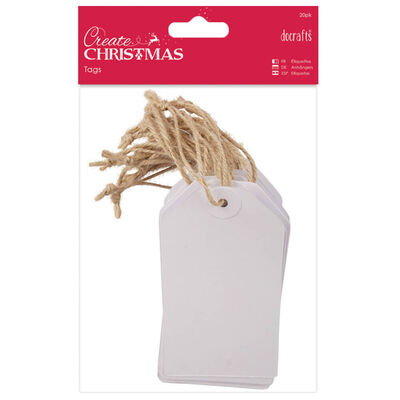 White Gift Tags: Pack of 20 image number 1