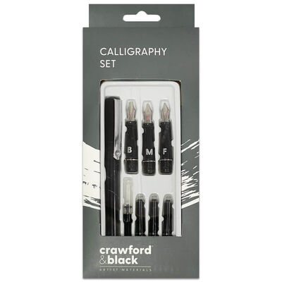 Crawford & Black Calligraphy Set: 8 Piece Set image number 1