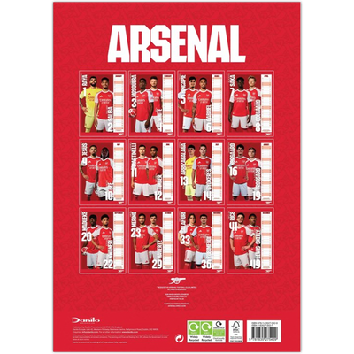 Arsenal FC 2026 A3 Calendar image number 3