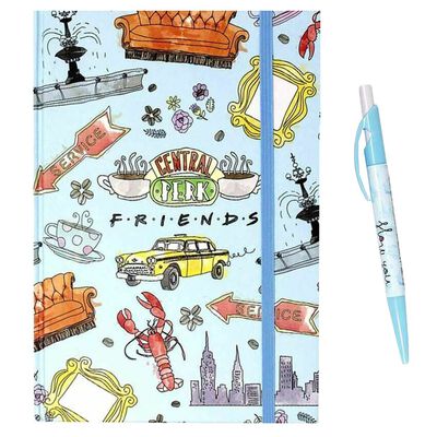 Friends A5 Casebound Notebook with Pen image number 1