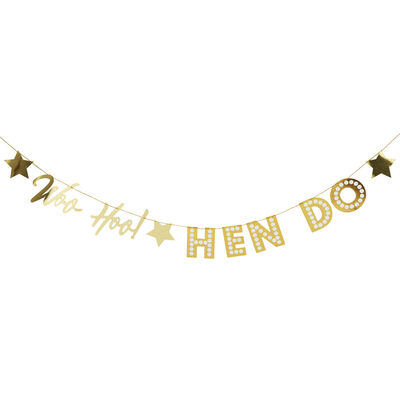 Gold Hen Do Foil Bunting image number 3