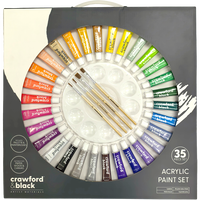 Crawford & Black Acrylic Paint Wheel Set: Pack of 35