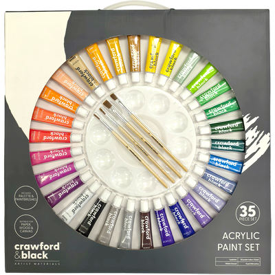 Crawford & Black Acrylic Paint Wheel Set: Pack of 35 image number 1