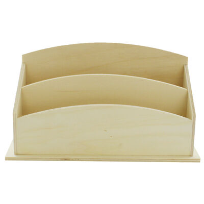 Natural Wooden Letter Tray image number 3