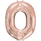 34 Inch Light Rose Gold Letter O Helium Balloon image number 1