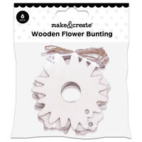 Wooden Flower Bunting