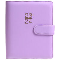 A5 PU Purple 2023-2024 Day a Page Academic Diary