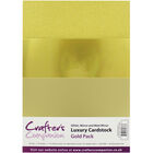 Crafters Companion A4 Luxury Cardstock Pack - Gold image number 1