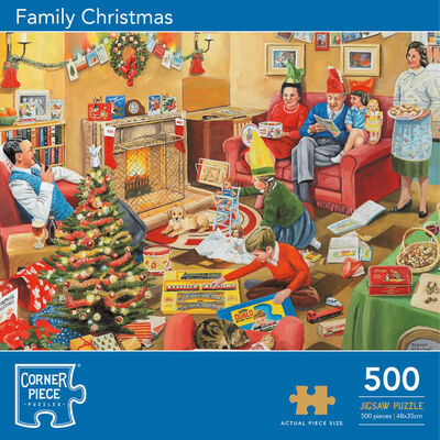 Family Christmas 500 Piece Jigsaw Puzzle image number 1