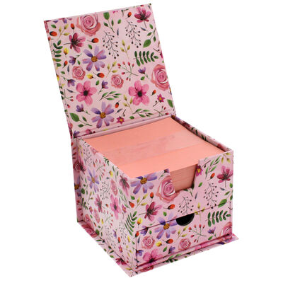 Pink Floral Memo Cube image number 3