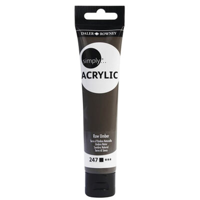 Daler Rowney Simply Acrylic Paint Raw Umber 75ml image number 1