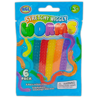 Stretchy Wiggly Worms: Pack of 6