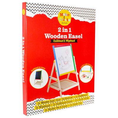 Childrens 2 in 1 Wooden Easel image number 1