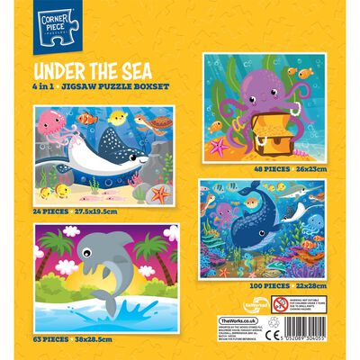 Under the Sea 4-in-1 Jigsaw Puzzle Set image number 6